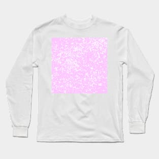 Pink White Paint Splatter Long Sleeve T-Shirt